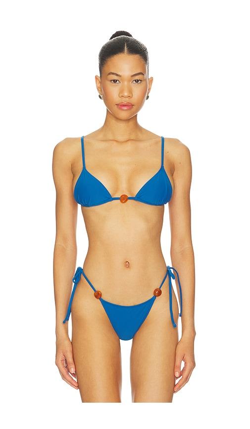 tropic of c equator bikini top in blue. - size l (also in s, m)