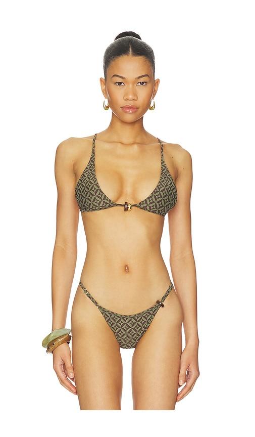 tropic of c universo bralette in green. - size l (also in m, s)