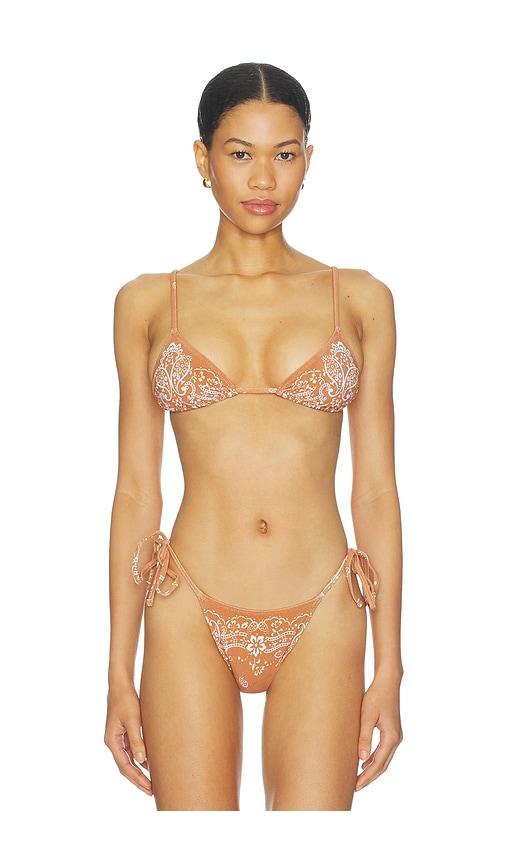 tropic of c x revolve equator bikini top in tan. - size l (also in m, s, xs)