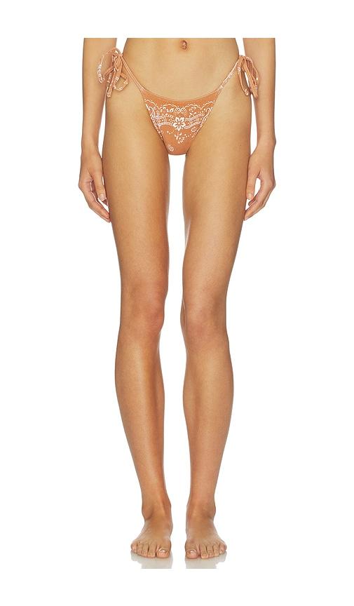 tropic of c x revolve praia bikini bottom in tan. - size l (also in s, xs, m)