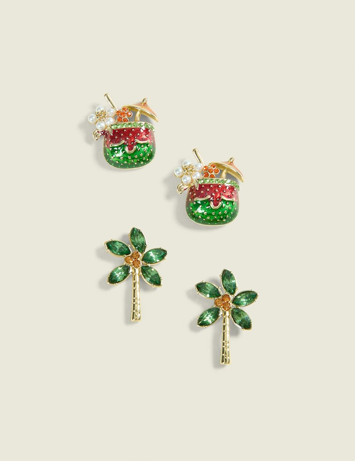 tropical earring 2-pack