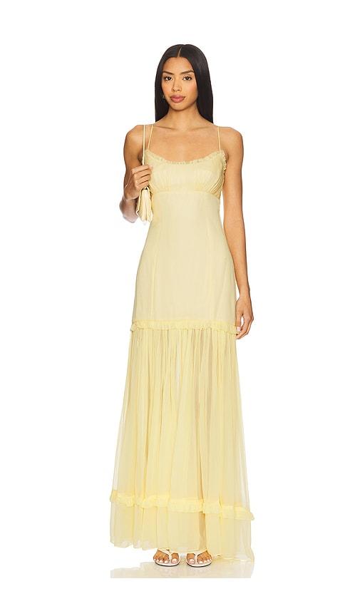 tularosa ada maxi dress in lemon. - size s (also in xs)