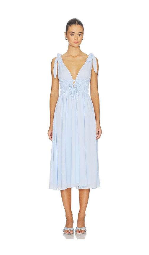 tularosa adrienne midi dress in slate. - size l (also in xs, xxs, s, m, xl)