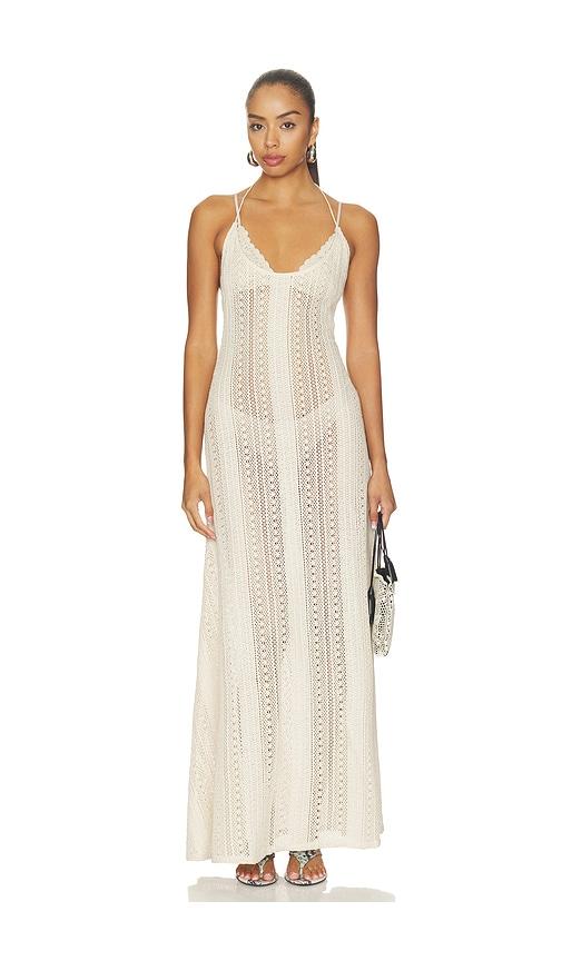 tularosa aila maxi dress in beige. - size l (also in xxs, xs, s, m, xl)