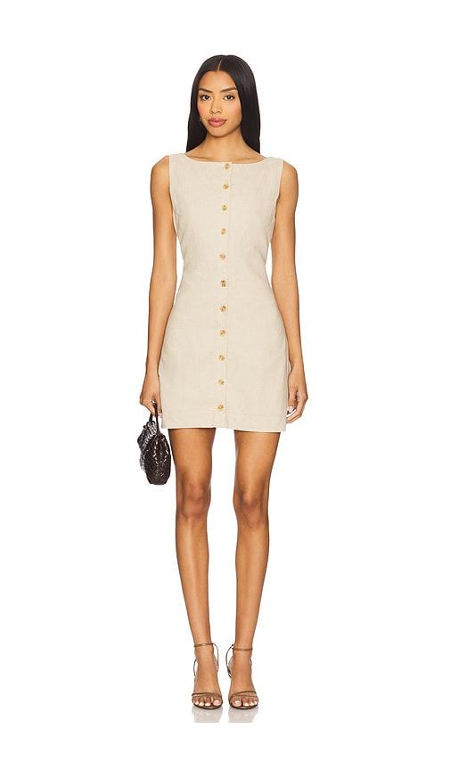 tularosa andra mini dress in neutral. - size l (also in xs, s, m)