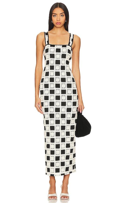 tularosa anna maxi dress in black,white. - size l (also in xs, xxs, s)