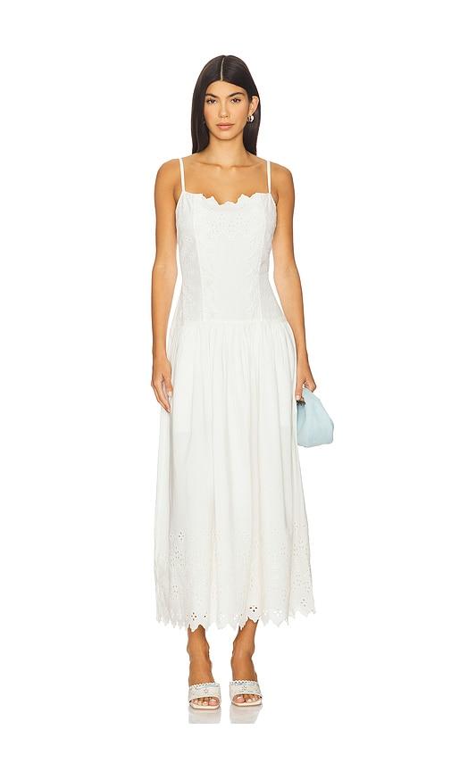 tularosa ava midi dress in white. - size l (also in m, xl)