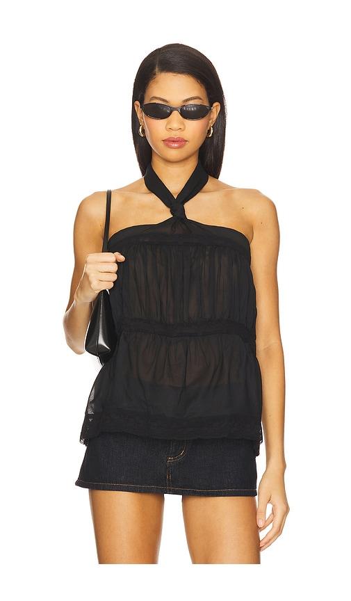 tularosa betsy halter top in black. - size l (also in m, s, xl, xs, xxs)