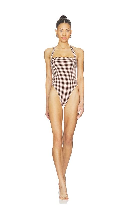 tularosa brigitte one piece in brown. - size m (also in xxs, xs, s)