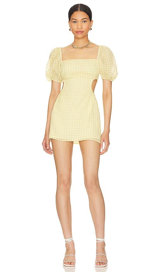 tularosa briony mini dress in yellow. - size m (also in xl)