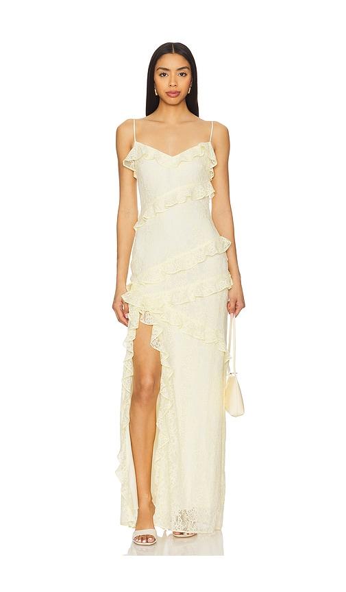tularosa caila maxi dress in yellow. - size m (also in xxs)