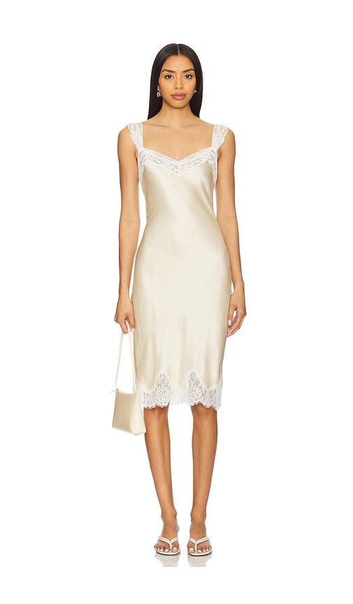 tularosa camille dress in cream. - size l (also in s, m)