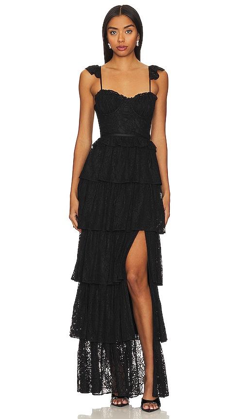 tularosa cantini maxi dress in black. - size s (also in xs)