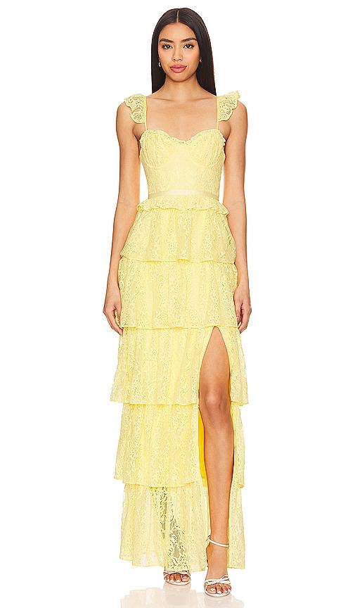 tularosa cantini maxi dress in yellow. - size m (also in xs, s, xl)