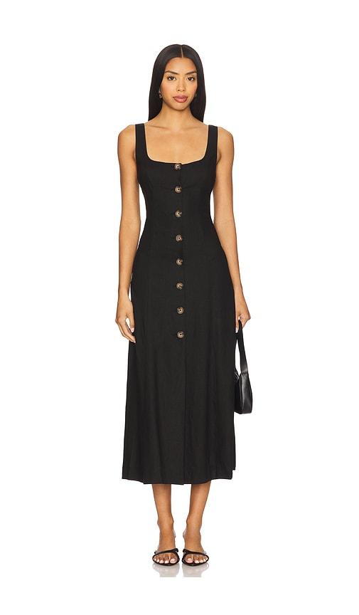 tularosa carley midi dress in black. - size s (also in xs, xl)