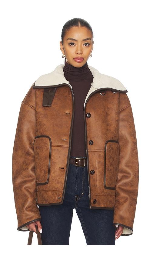 tularosa catie coat in brown. - size m (also in s, xxs, xs, xl)