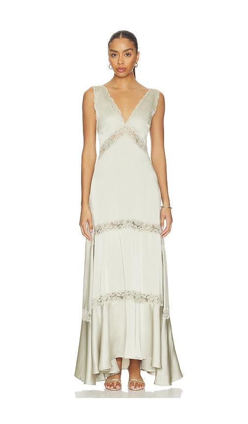tularosa claire maxi dress in sage. - size m (also in xs, s)