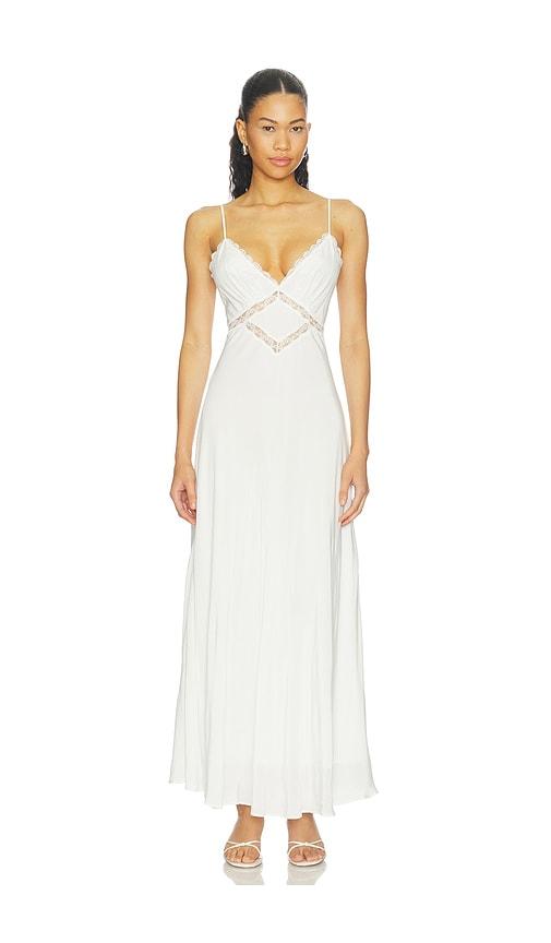 tularosa clara dress in cream. - size l (also in s)