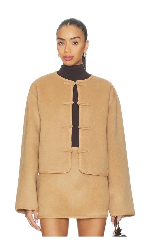 tularosa claudette coat in tan. - size m (also in xs, xxs, xl)