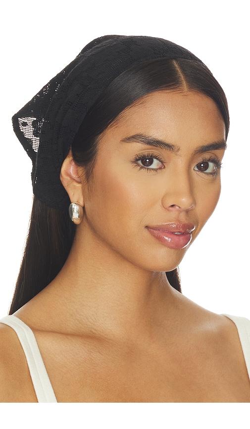 tularosa dasha head scarf in black.