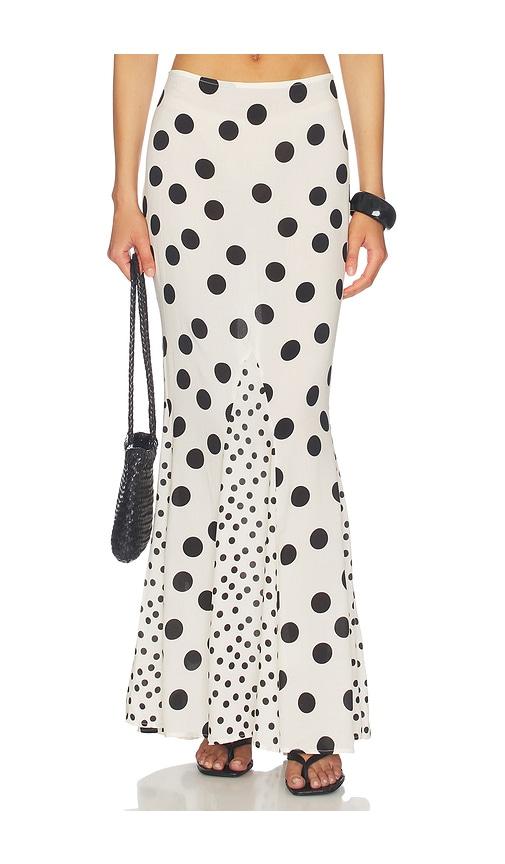 tularosa ekin maxi skirt in white,black. - size l (also in s, m, xl)