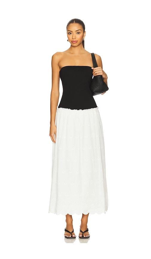 tularosa elera maxi dress in black,white. - size l (also in xs, s, m)