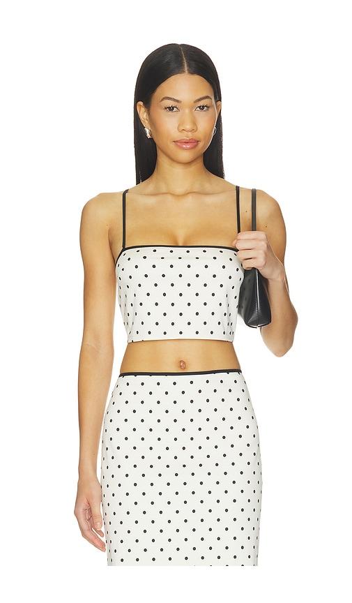 tularosa elowen top in black & white. - size l (also in xxs, xs, s, m, xl)