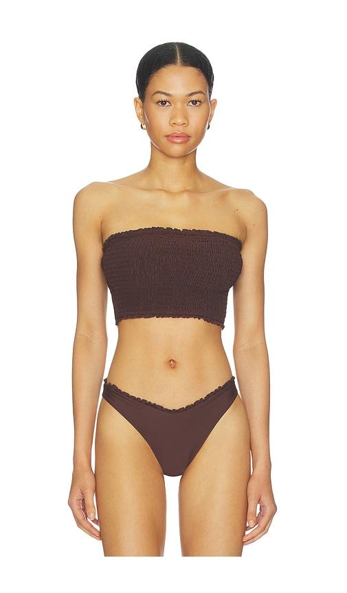 tularosa emie tankini top in chocolate. - size l (also in xxs, xs, s, m, xl)