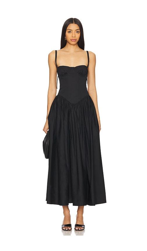 tularosa emma midi dress in black. - size l (also in m)