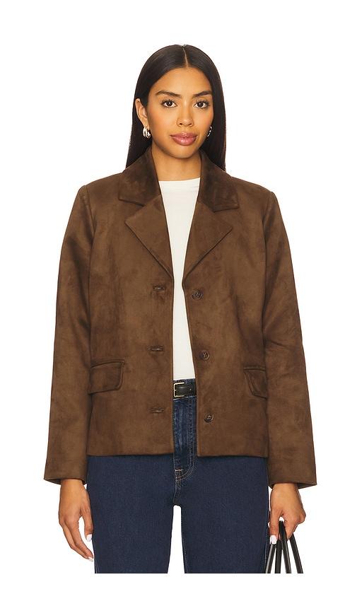 tularosa evi faux suede jacket in brown. - size xl (also in xs)