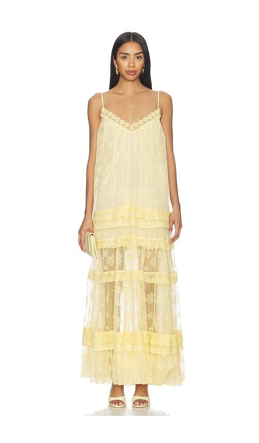 tularosa gracie maxi dress in yellow. - size m (also in xs, s)