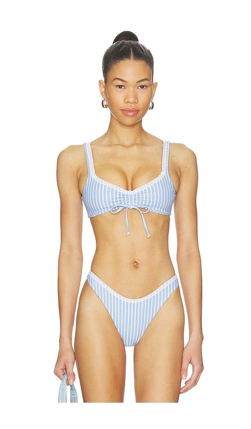 tularosa gracie top in baby blue. - size l (also in xxs, xs, s, m, xl)