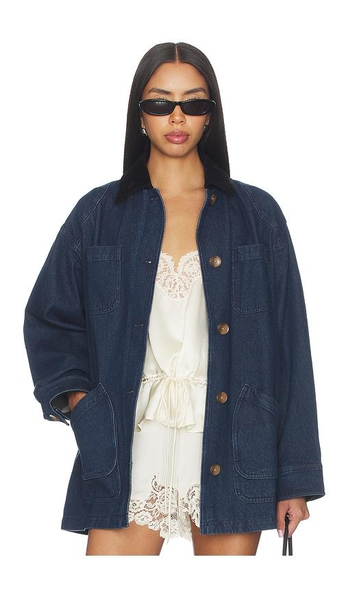 tularosa harlow barn jacket in blue. - size l (also in xs, s, m)
