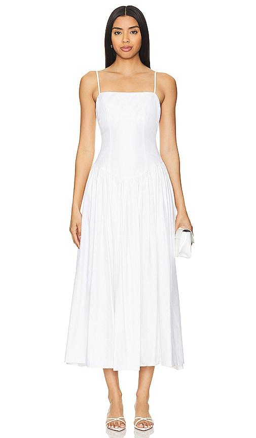 tularosa harriett midi dress in white. - size m (also in l)