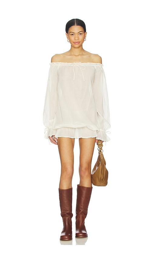 tularosa hesper mini dress in cream. - size l (also in m)