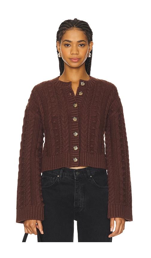 tularosa hunter cardigan in chocolate. - size l (also in m)
