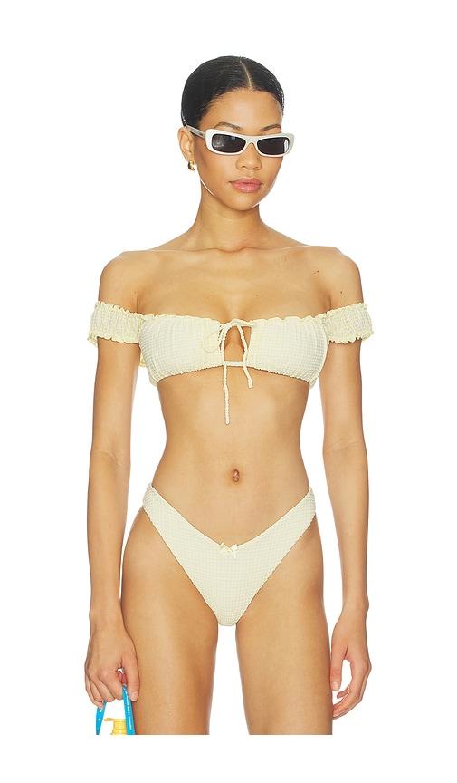 tularosa huntington top in yellow. - size l (also in xs, s, m, xl)