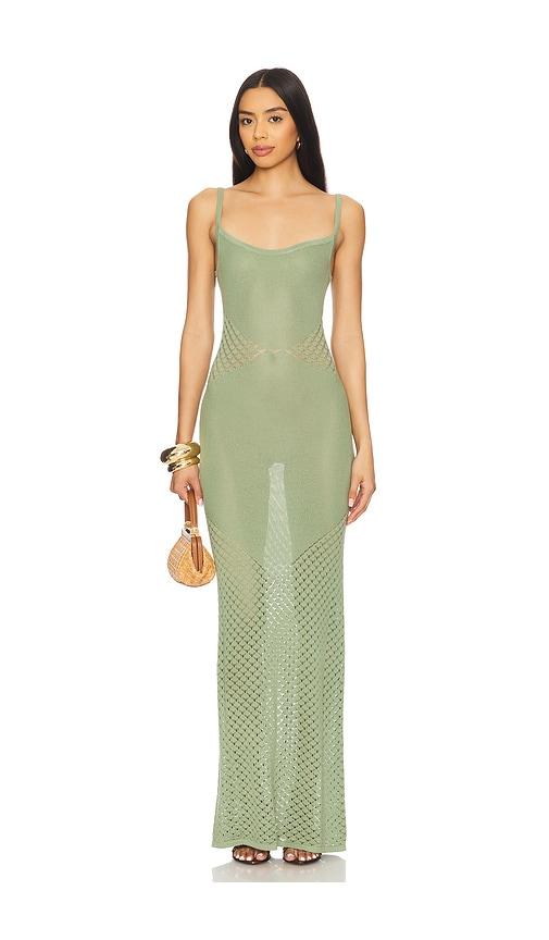 tularosa jacy maxi dress in sage. - size l (also in xs, s, m)