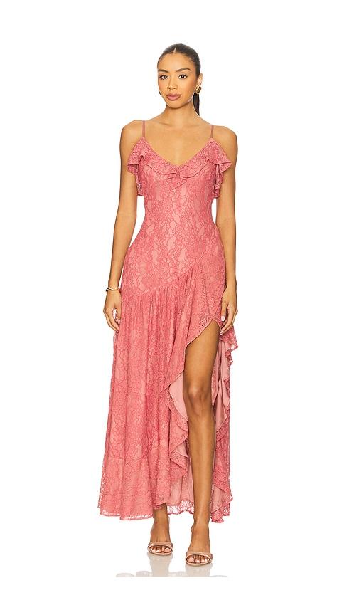 tularosa jada maxi dress in rose. - size l (also in m, xl)