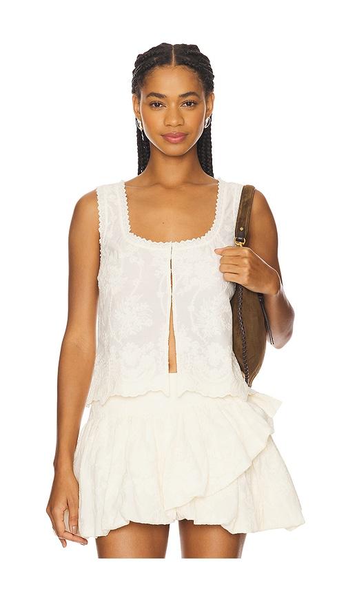 tularosa jenna top in cream. - size l (also in xs, m, xl)