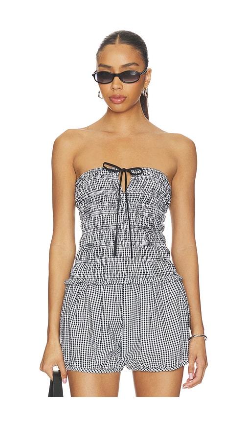 tularosa josie top in black,white. - size l (also in xs, xxs, s, m, xl)