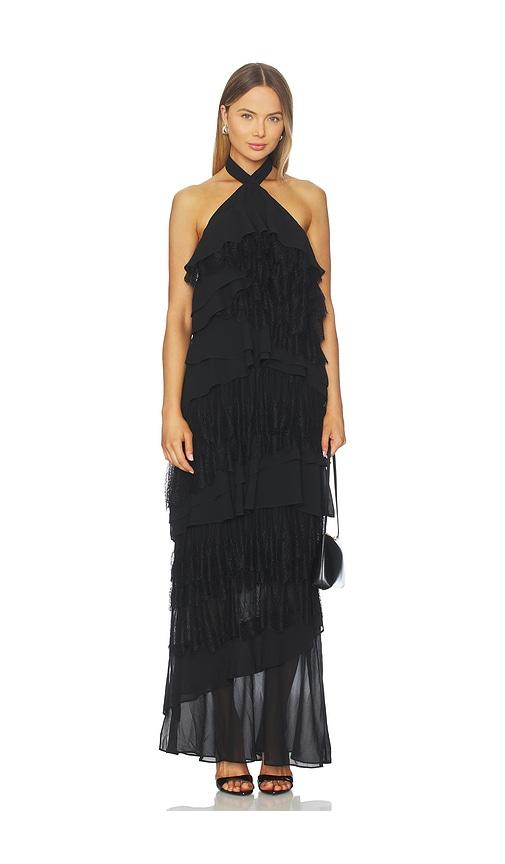 tularosa kellen gown in black. - size s (also in xxs, xs)