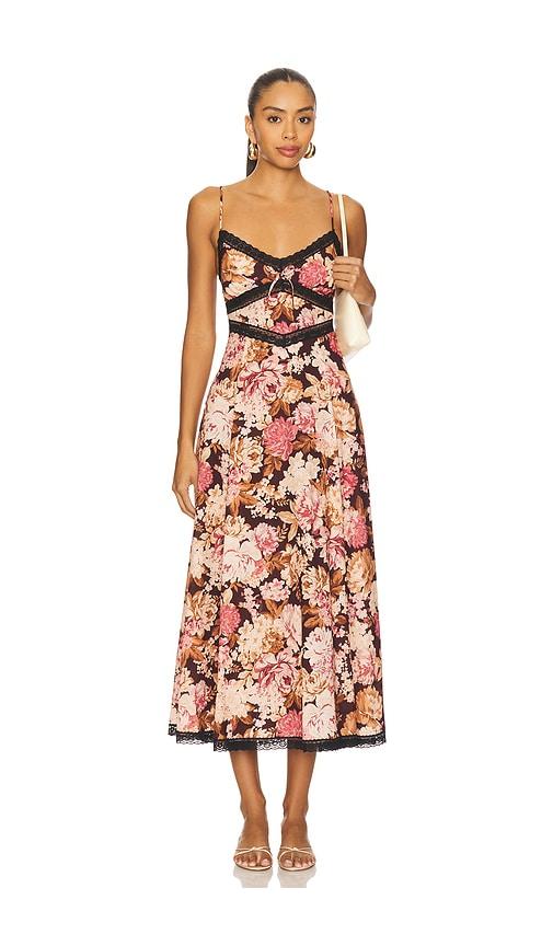 tularosa klara midi dress in mauve. - size xs (also in xxs)