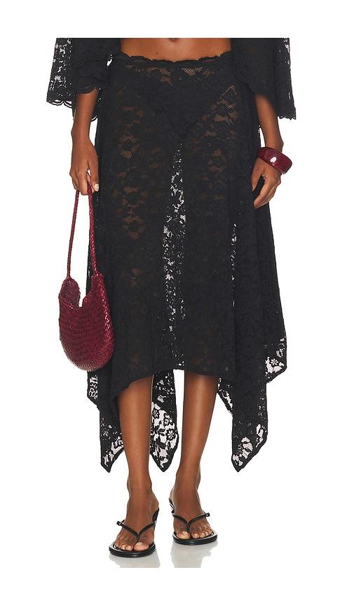 tularosa lacelle skirt in black. - size l (also in m, s, xl, xs, xxs)