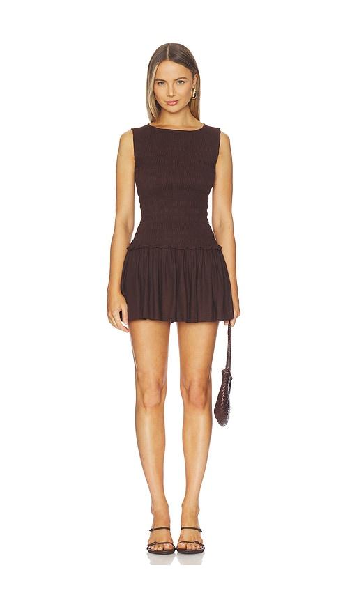 tularosa laura mini dress in chocolate. - size m (also in xs)