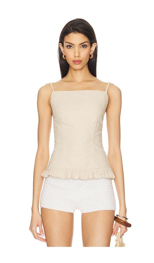tularosa laura top in neutral. - size l (also in xs, s, m, xl)