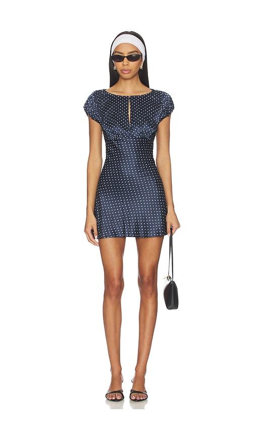 tularosa leia mini dress in navy. - size l (also in s, m)