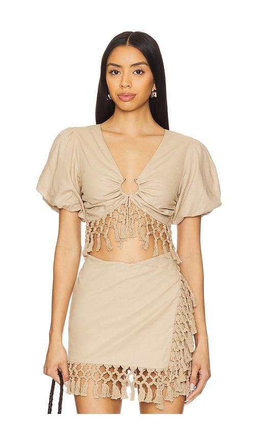 tularosa lexi top in neutral. - size s (also in xs, xxs)