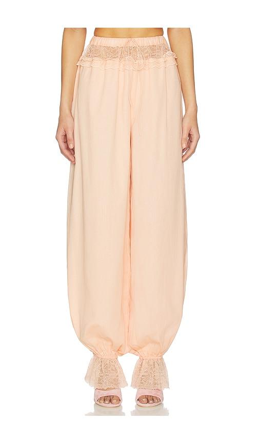 tularosa lumi pant in peach. - size m (also in xxs, xs)
