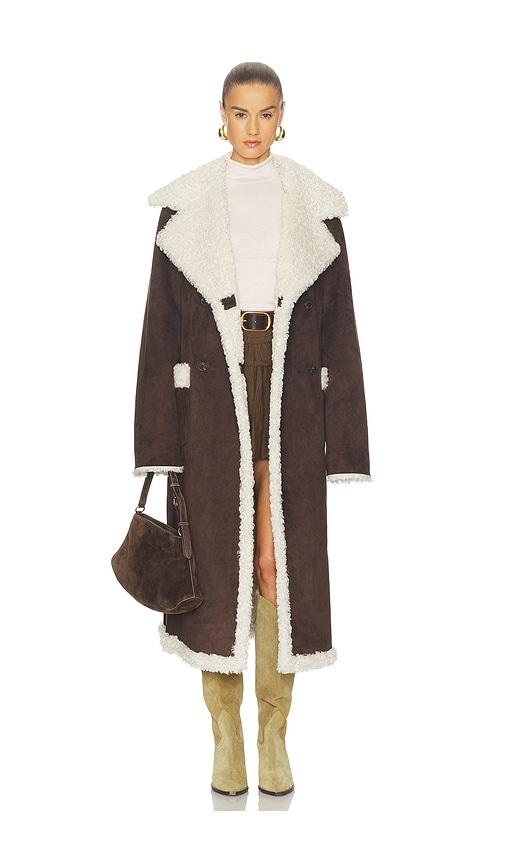 tularosa lydia reversible coat in brown. - size m (also in xxs, xs, xl)